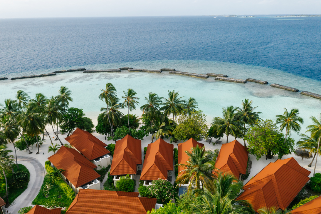 Aerial View of Beach Houses